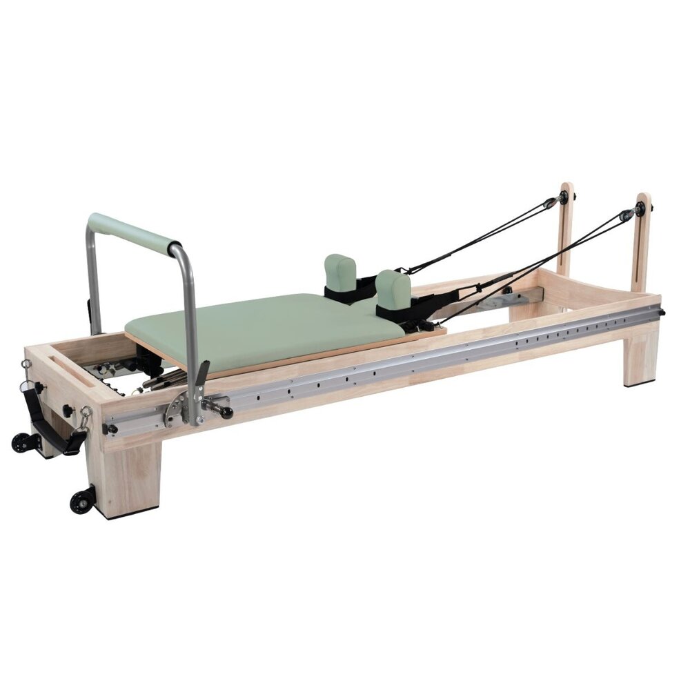 Liveness PTX 5500 Eiken Pilates Reformer Groene Thee Liveness PTX 5500 Eiken Pilates Reformer Groene Thee