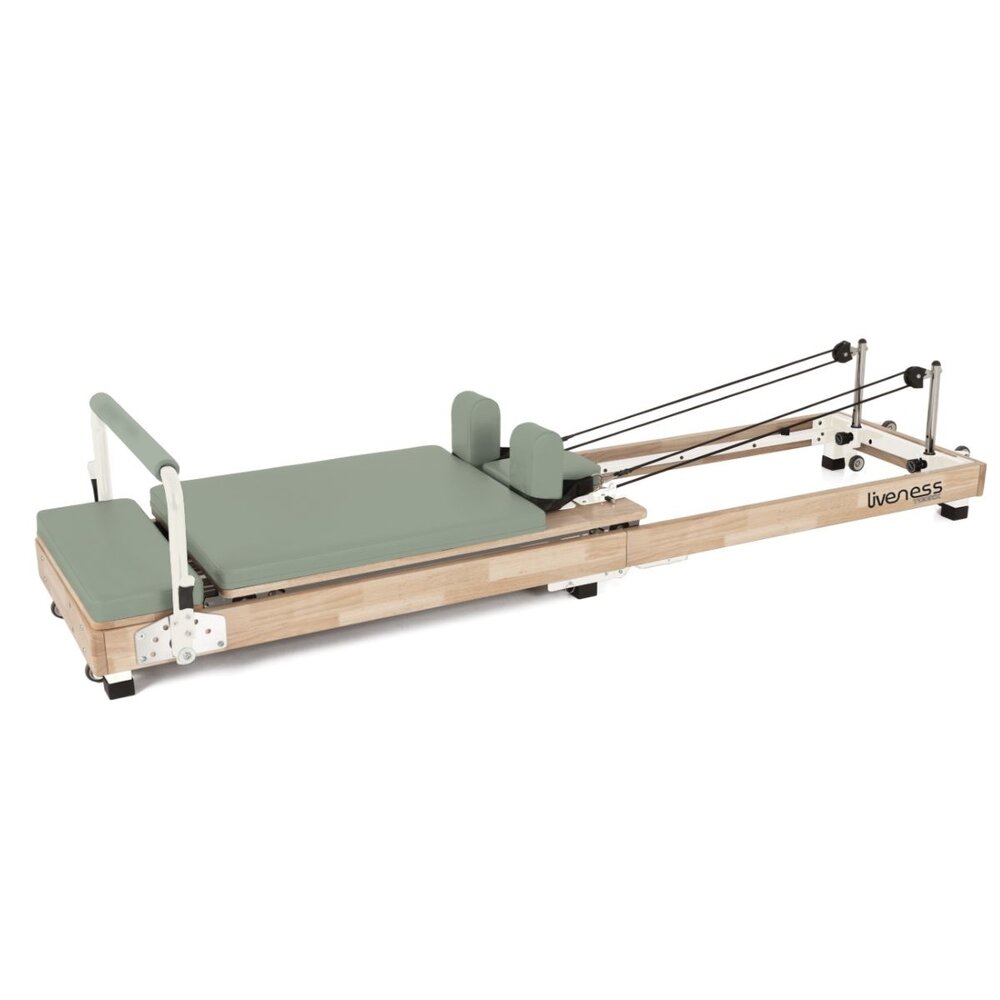 Liveness PTX 500 Beuken Pilates Reformer Groene Thee Liveness PTX 500 Beuken Pilates Reformer Groene Thee