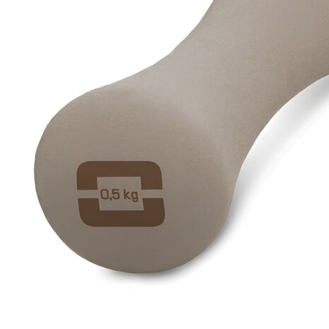 Liveness Neopreen yogahalter 0,5 kg Zand Liveness Neopreen yogahalter 0,5 kg Zand