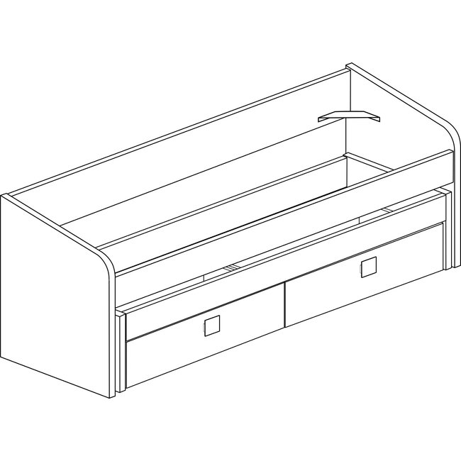 Trasman Kajuitbed Jules blauw - 90x200