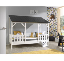 Housebed Terra - 90x200 - Zwart Dak