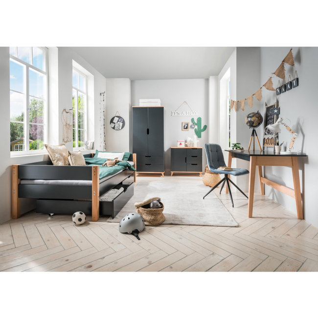 Infanskids 2-deurs kledingkast Color - Antraciet