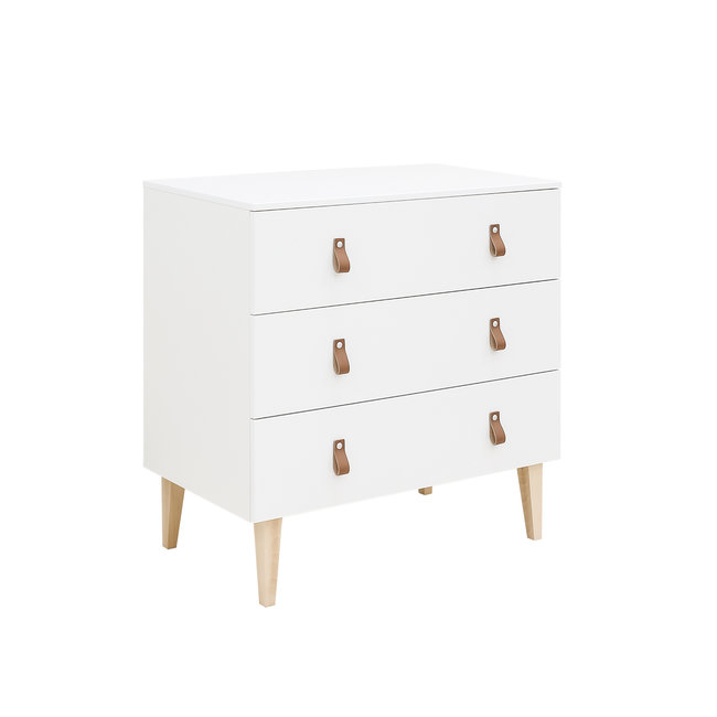 Bopita Commode Indy Wit/Naturel met 3 lades