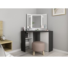 Kaptafel Vanity Chic - Make-up tafel - Grijs-Wit