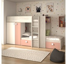 Stapelbed Maxim Antiek Roze