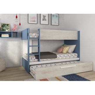 Trasman Stapelbed Jules blauw met slaaplade