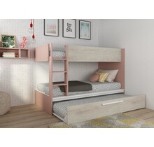 Stapelbed Jules roze met slaaplade
