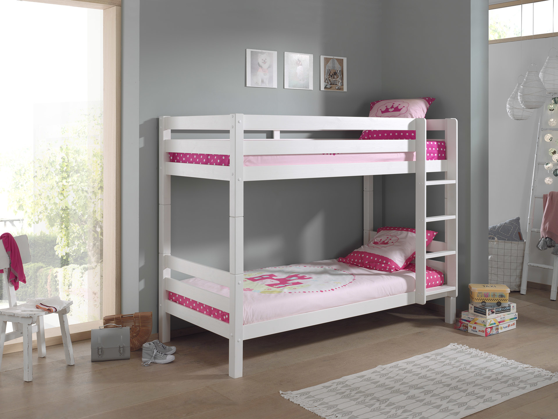 Subsidie Authenticatie zeven Stapelbed Wit PINO - 160 cm hoog - laagste prijsgarantie! -  Kinderkamerwebwinkel.nl