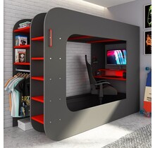 The Cube Gamingbed 90x200 - antraciet