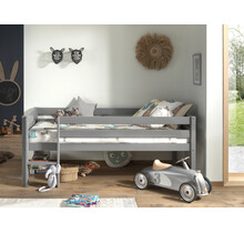 Halfhoogslaper Pino - Grijs - 90x200cm - alleen het bed (variant 1)