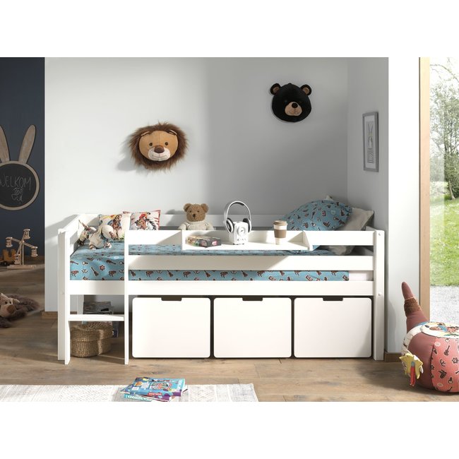 Vipack Halfhoogslaper Pino Wit 90x200