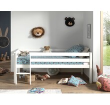 Halfhoogslaper Pino - Wit - 90x200 - alleen het bed (variant 1)