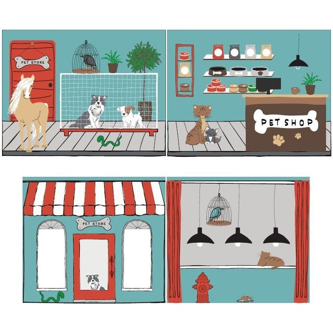 Vipack Halfhoogslaper Charlotte met Pet shop speeltent