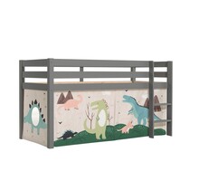 Halfhoogslaper Charlotte met Dino speeltent - Grijs