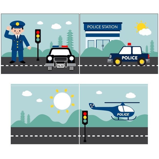 Vipack Halfhoogslaper Charlotte met Police speeltent - Grijs