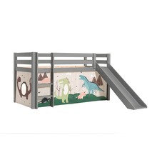 Halfhoogslaper Charlotte met Dino speeltent - Grijs