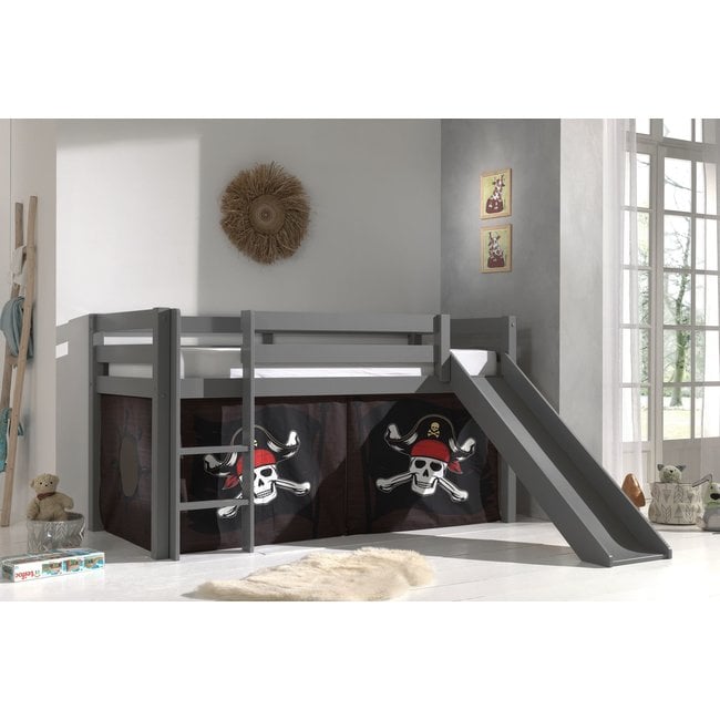 Vipack Halfhoogslaper Charlotte met Pirates speeltent - Grijs
