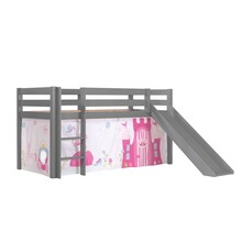 Halfhoogslaper Charlotte met Princess speeltent - Grijs