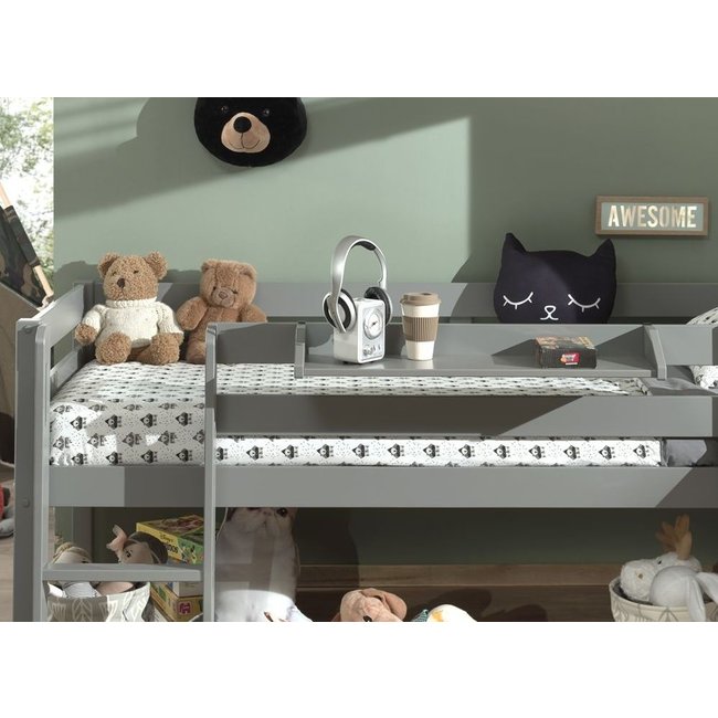 Vipack Halfhoogslaper Charlotte met Princess speeltent - Grijs