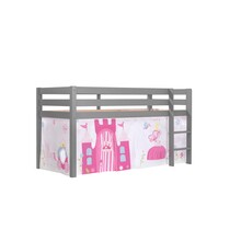 Halfhoogslaper Charlotte met Princess speeltent - Grijs