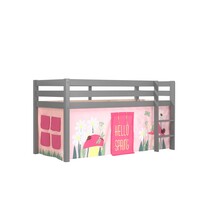 Halfhoogslaper Charlotte met Spring speeltent - Grijs