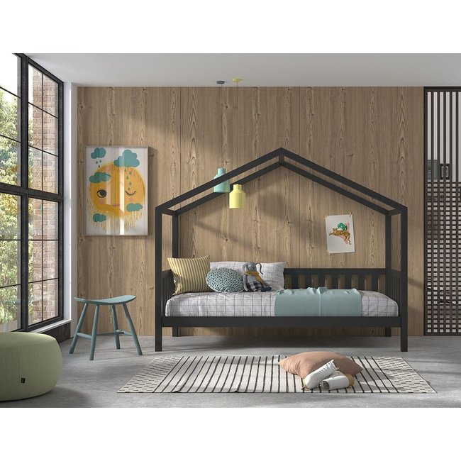 Vipack Bedbank Dallas - Antraciet - 90x200