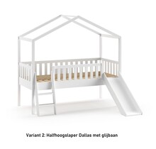 Halfhoogslaper Dallas - 90x200 met glijbaan (variant 2)