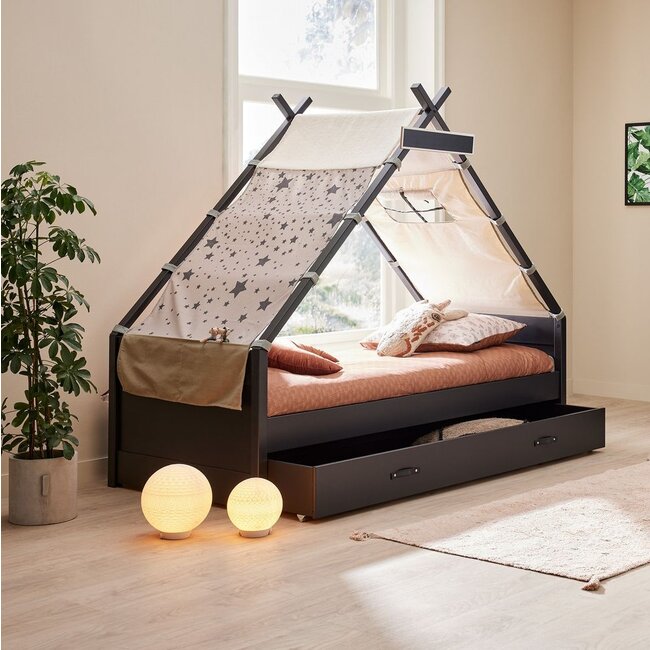 LIFETIME kidsrooms Cool kids kinderbed - zwart - 90x200