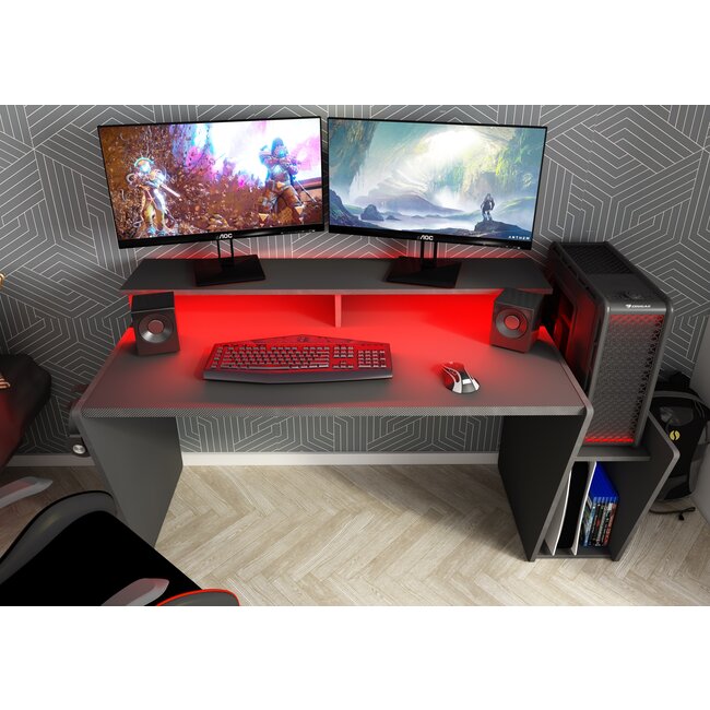 Trasman Gamer bureau Y- Antraciet