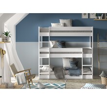 3 persoons stapelbed Scott - Wit