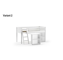 Halfhoogslaper Scott 90x200 - Wit - Variant 2