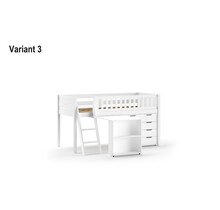 Halfhoogslaper Scott 90x200 - Wit - Variant 3