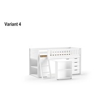 Halfhoogslaper Scott 90x200 - Wit - Variant 4