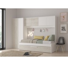 Kinderbed Artik - Grijs eiken met wit