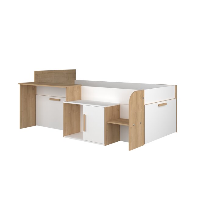Trasman Kinderbed Sacha - Eiken met wit