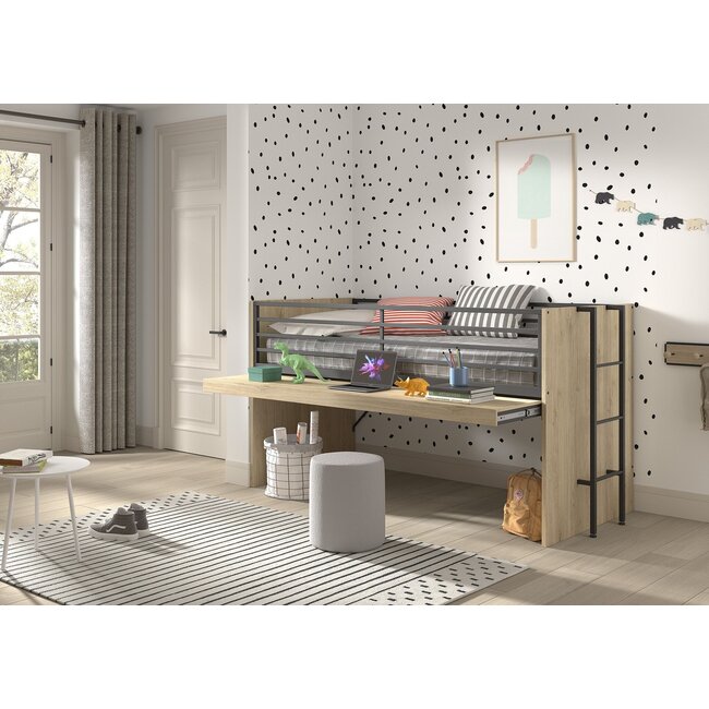 Vipack Halfhoogslaper Sam - met 2 boekenkasten