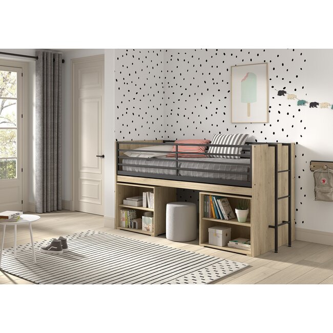 Vipack Halfhoogslaper Sam - met 2 boekenkasten