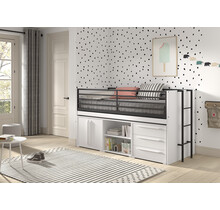 Halfhoogslaper Sam wit - met 3 kasten