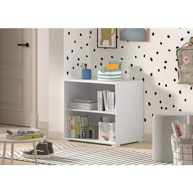 Vipack Halfhoogslaper Sam wit - met 2 boekenkasten