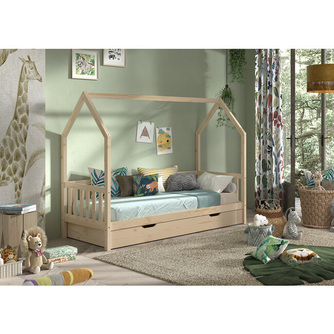 Vipack Bedhuisje Cabane - Naturel Grenen- bedbank