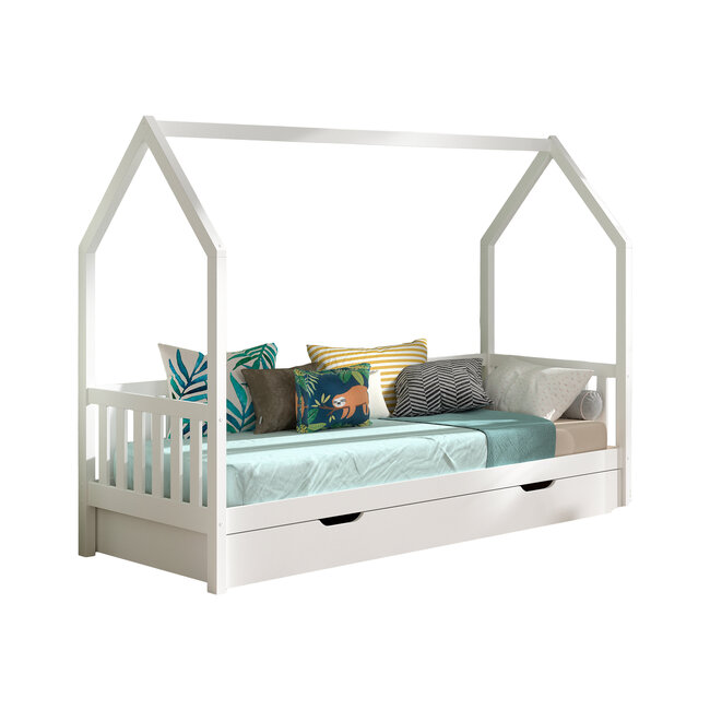 Vipack Bedhuisje Cabane - Wit- bedbank