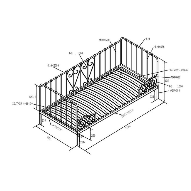 Vipack Bedbank Alice - Wit