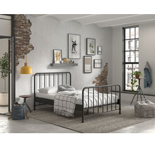 Kinderbed Bronxx - Zwart - 140x200