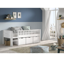 Halfhoogslaper Scott - laag model - 90x200 - met 3 lades
