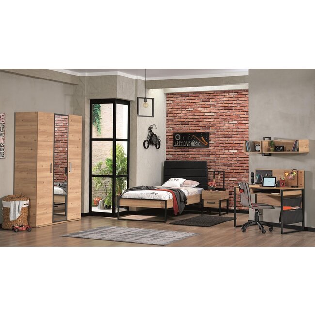 Almila Kids Kinderbed Irony recht hoofdeinde - 120x200 - Industrieel design