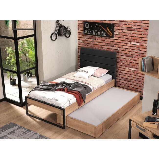 Almila Kids Kinderbed Irony recht hoofdeinde - 120x200 - Industrieel design