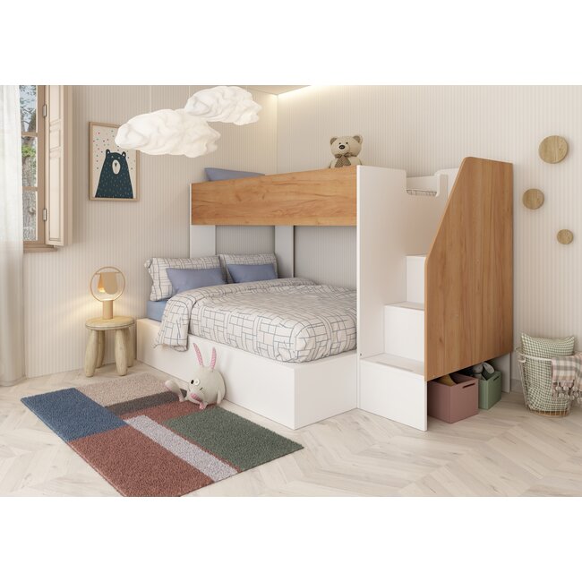 Trasman 3 persoons Familiebed - Easy Eikenkleur
