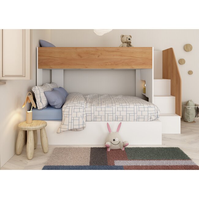 Trasman 3 persoons Familiebed - Easy Eikenkleur