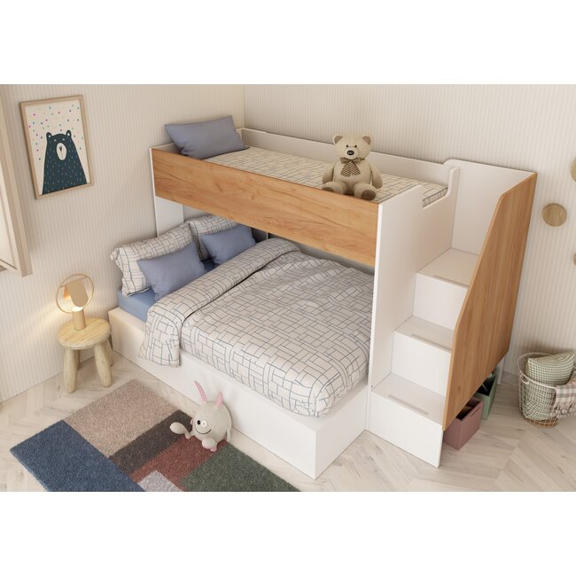 Trasman 3 persoons Familiebed - Easy Eikenkleur