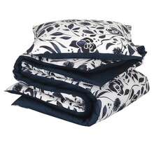 Dekbedovertrek Meadow 100% katoen satijn Mood indigo 140x220 + 60x70